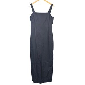 Theyskens Theory Womens Maxi Dress M‎ Formal Black Square Neck Sleeveless Column